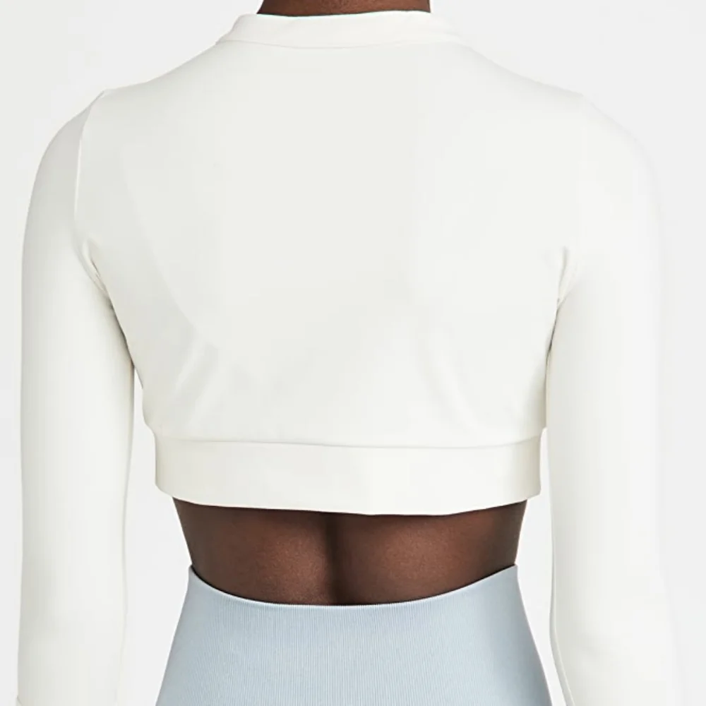 WeWoreWhat We Wore What Knit Cropped Cardigan Off White Viscose Button Down Top - Picture 7 of 12